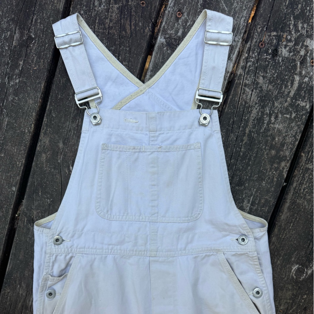 GAP Women's Light Gray Denim Overalls - Picture 2 of 8